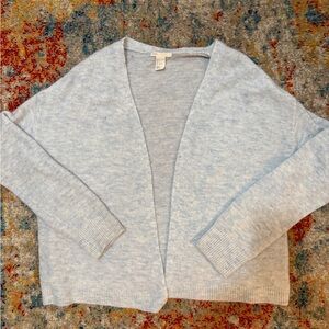 H&M Soft Heather Light Blue Gray Cardigan